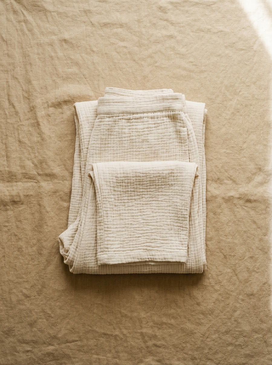 Cotton gauze trouser