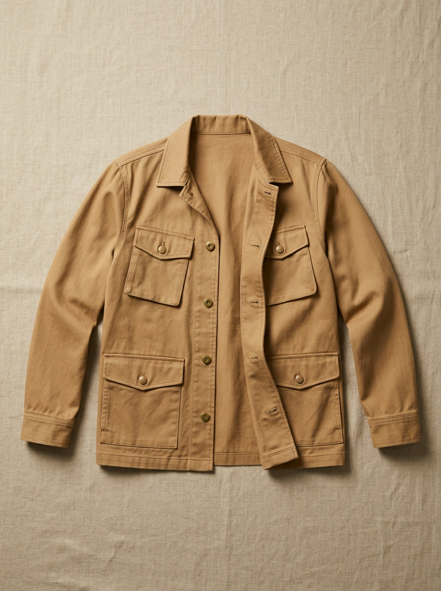 Cotton twill field jacket