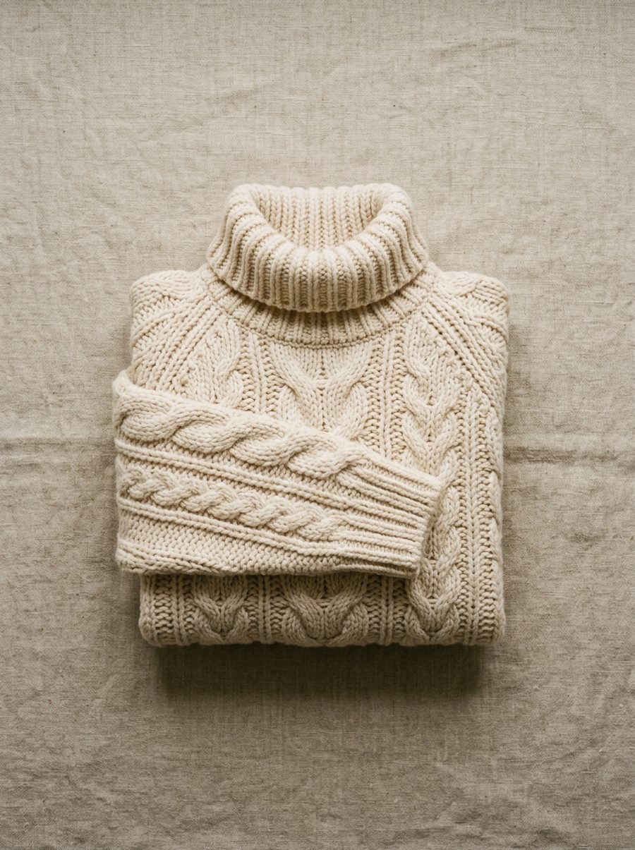 Heavy knit rollneck