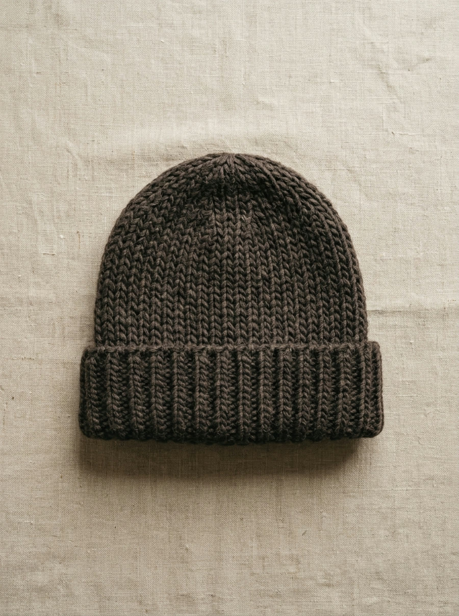 Knit wool beanie