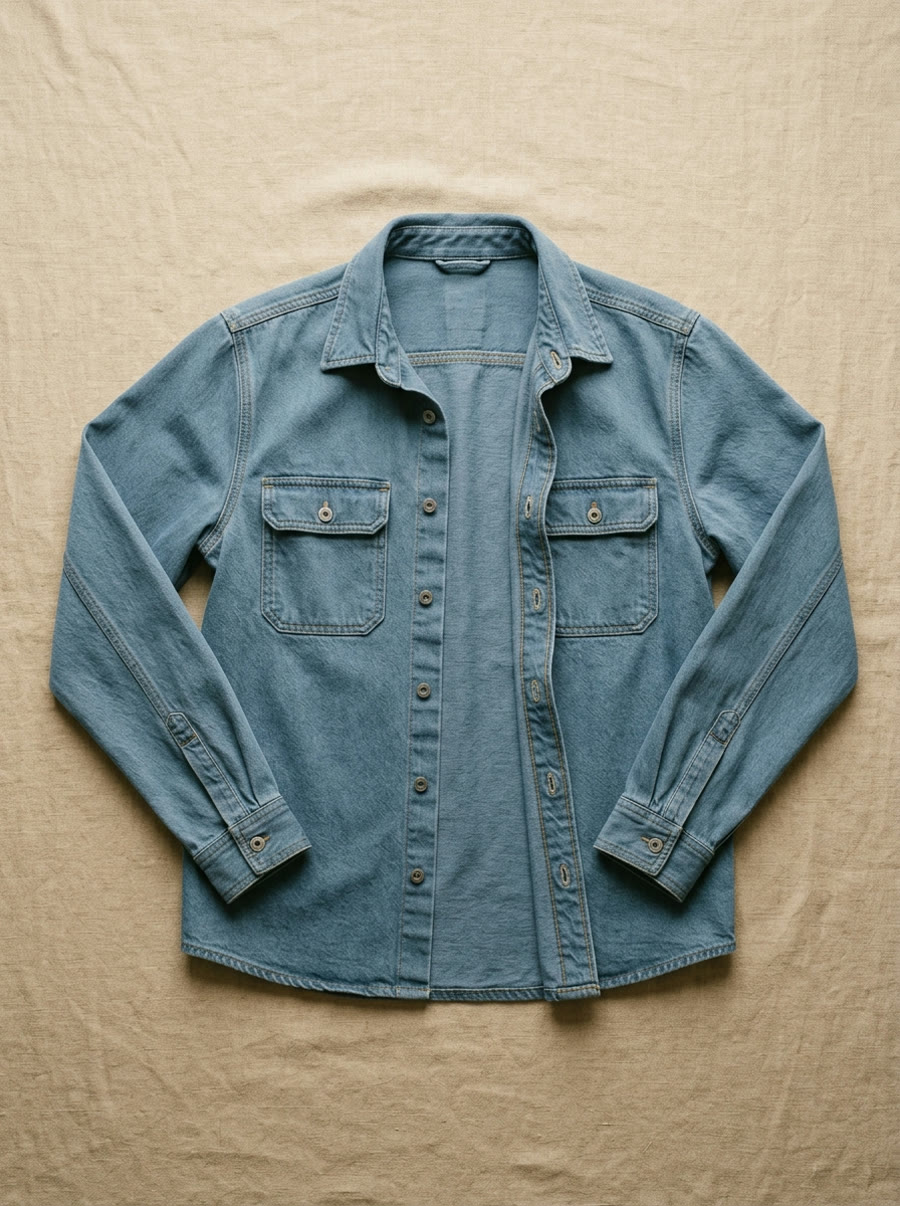 Light denim overshirt