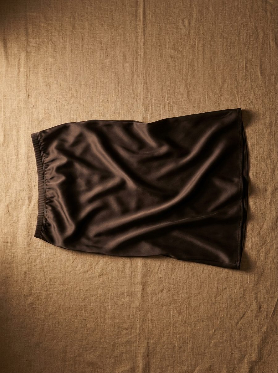 Satin slip skirt