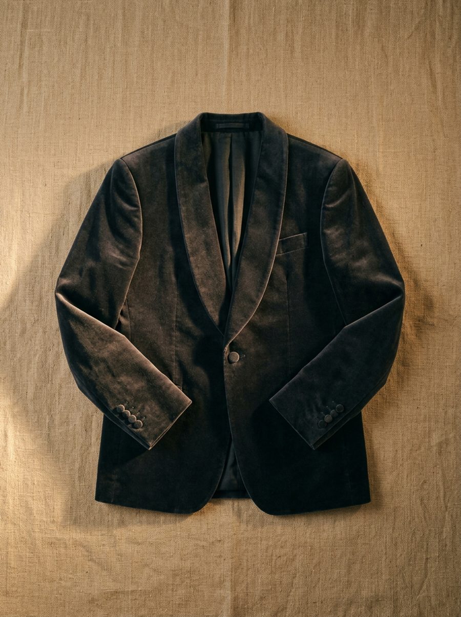 Velvet dinner jacket